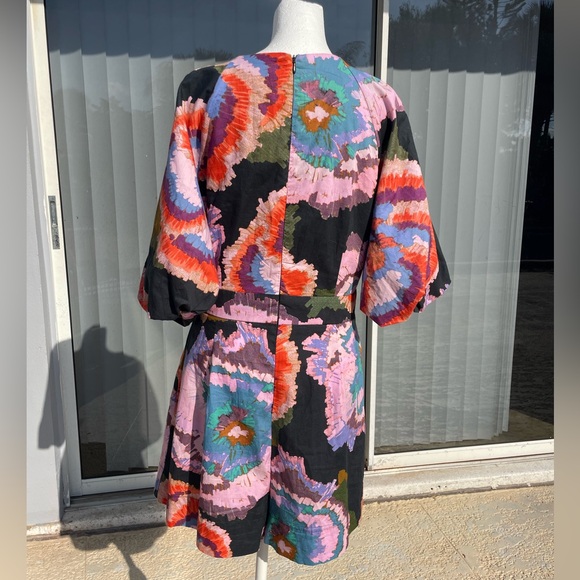 Sam and Jess Colorful Balloon Sleeve Romper Size Large - Picture 6 of 11